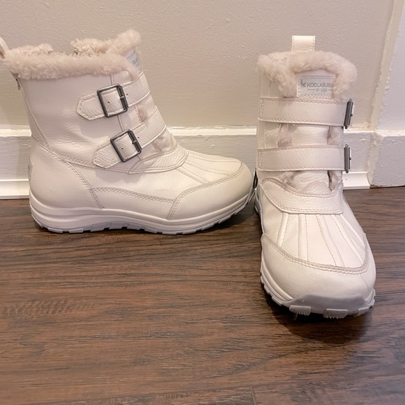 Koolaburra by UGG White Boots Size 8 IMREE MOTO waterproof - Picture 6 of 16